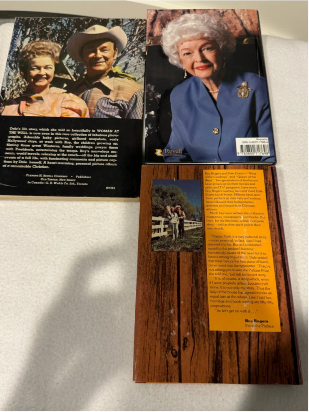 3 Vintage Roy Rogers and Dale Evans Biography Coffee Table Books